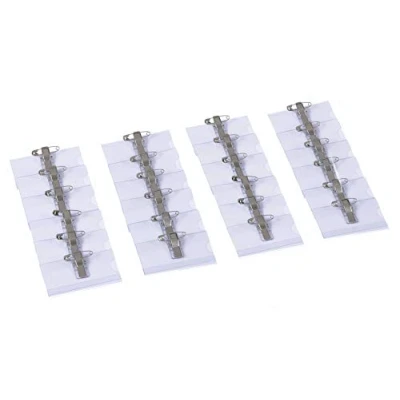Imagen de Europel 121260 Porta nombres con pinza combi 75 x 40mm, 24 unidades