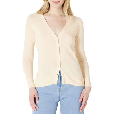 Imagen de Amazon Essentials Jersey Ligero con Cuello de Pico (Disponible en Tallas Grandes) Mujer, Melocotón Pálido, L