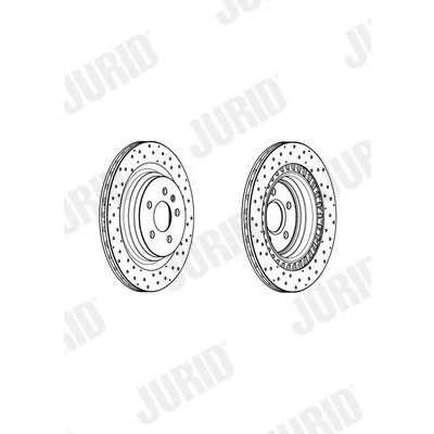 Imagen de JURID 562956JC Disco de freno 330 22 5 112 ventilado revestido con tornillos MERCEDES BENZ: Clase ML