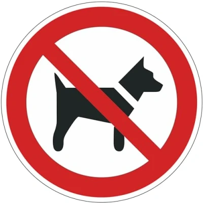 Imagen de easydruck24de &#039;prohibición pegamento enP021: llevar de prohibido perros, 9 cm diámetro, número referencia Hin 137, DIN EN ISO 7010, Nota, Atención, advertencia, perros