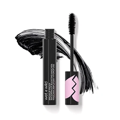 Imagen de Wet n Wild Breakup Proof Waterproof Boosting Mascara, Máscara de Pestañas Waterproof, Alarga las Pestañas, Fórmula con Aceite Ricino y Libre Escamas, Intensidad Construible, Tono Blackest Black
