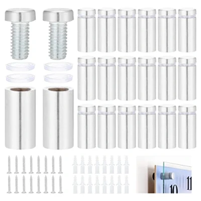 Imagen de HSEAMALL19 x 40 mm acero inoxidable vidrio Standoff Holder tornillo, publicidad clavos tornillos de hardware 20PCS