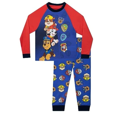 Imagen de Pijama Patrulla Canina Rubble, Marshall, Chase Niño Manga Larga Pijamas Niños Multicolor 3 4 años