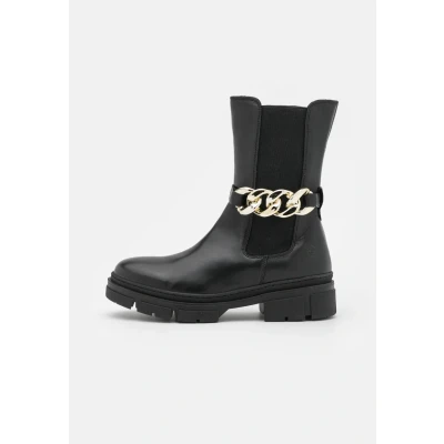 Imagen de Tamaris Mujer 1 25983 29, Botas de Moda, Negro y Dorado, 41 EU