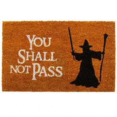 Imagen de getDigital Felpudo You Shall Not Pass Marrón Naranja 60 x 40 cm