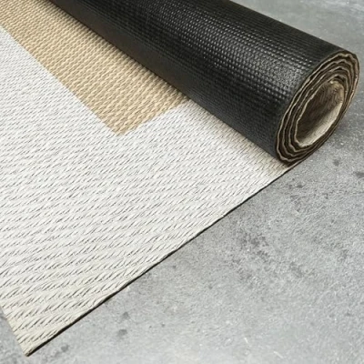 Imagen de STORESDECO Alfombra vinilica de Tejido Trenzado Premium Alta Gama Alfombras habitacion Lavable Antideslizante y Resistente Salon baño hogar Cocina Pasillo Infantil Beige Blanco 80x150 cm