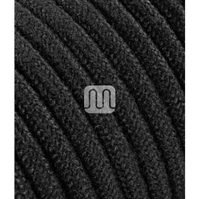 Imagen de merlotti 20365 Cable eléctrico Redondo h03vv f 2 x 0.75, Canvas Negro, 3 m