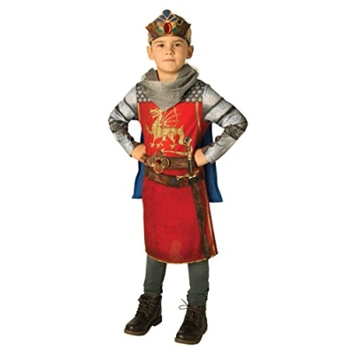 Imagen de Rubies i 630701l Disfraz Rey Arthur sublimación Talla L (7/8 años, 128cm)