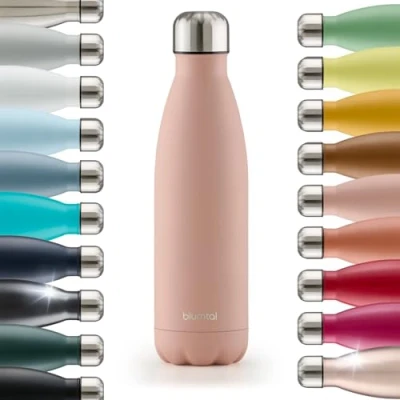 Imagen de Blumtal® Botella termica Charles 500ml sin BPA Agua Acero Inoxidable Botellas de aislada Termo Mellow Rose/Rosa