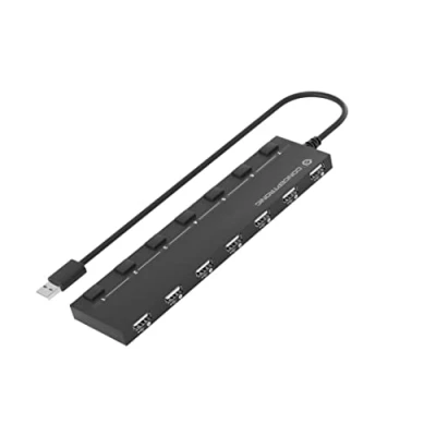 Imagen de HUB USB 2.0 CONCEPTRONIC HUBBIES08 7 PUERTOS CON INTERRUPTORES