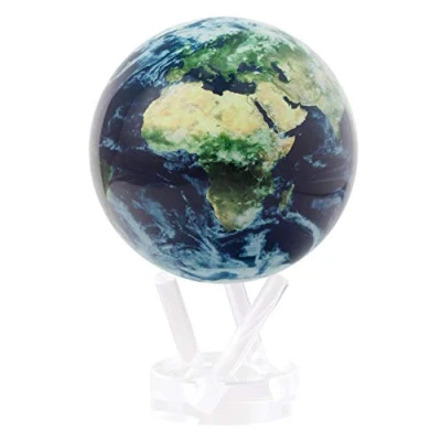 Imagen de MOVA Globe Tierra con nubes de la serie del espacio exterior 4.5&quot; base, globo giratorio energía solar, regalo único y decoración hogar o escritorio para hombres, mujeres, niños