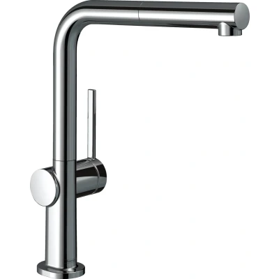 Imagen de hansgrohe Talis M54 grifo de cocina con ducha extraíble, 1 tipo chorro, mezclador monomando 270 mm, fregadero caño giratorio, aspecto acero inoxidable, 72808800