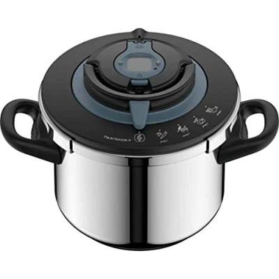 Imagen de Seb Nutricook+ olla a presión 6 L acero inoxidable, inducción, fácil de usar, programa cocción, fabricado en Francia P4220705