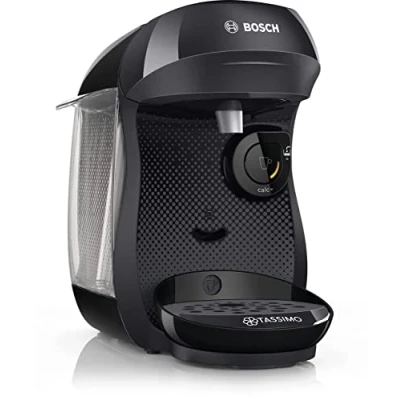 Imagen de Bosch Cafetera multibebida TASSIMO HAPPY, más de 40 especialidades, OneTouch, servicio individual, tamaño compacto, INTELLIBREW, negro, TAS1002N