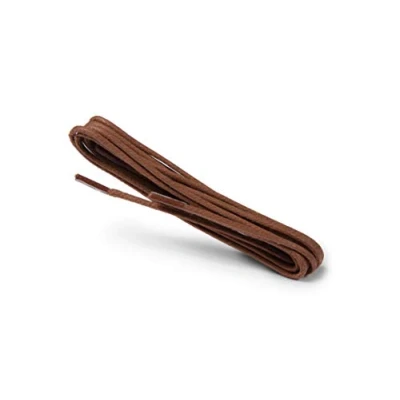 Imagen de Kaps Cordones Finos Redondos Encerados, de Calidad 2 mm 100% Algodón para Calzado Casual y Moda, 1 par (75 cm 29 pulgadas 4 a 5 pares ojales / 49 Coñac)