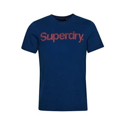 Imagen de Superdry Vintage Cl Classic tee MW Camiseta, Pilot Mid Blue, XS Hombres