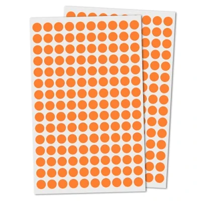 Imagen de Pack de 3000, 1cm Gomets Colores Pegatinas Redondo Adhesivos Naranja