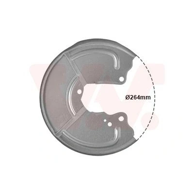 Imagen de VAN WEZEL 1754374 Chapa Protectora de Disco Freno Eje trasero, derecha