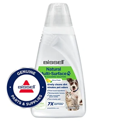 Imagen de Bissell Solución limpiadora de suelos natural Multi Surface Pet, 1 l Para CrossWave, SpinWave, SpinWave Robot e HydroWave Potente acción forma 3122