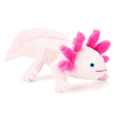 Imagen de Zappi Co Peluche de ajolote rosa 100 % reciclado (30 cm longitud), relleno suave y respetuoso con el medio ambiente para primer niño