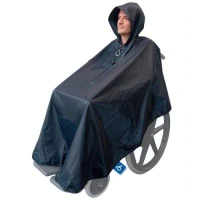 Imagen de ActionCare Poncho Impermeable para Silla de Ruedas Estándar Adultos Capa Lluvia