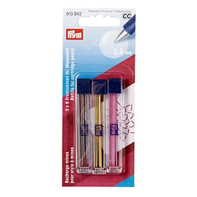 Imagen de Prym Refills for Cartridge Pencil, clarión, farblich Sortiert, 0,9mm