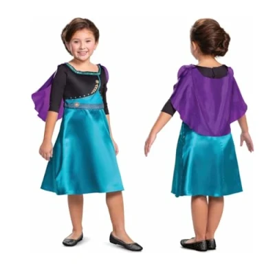 Imagen de Disfraz Disney Frozen, Frozen Anna Niña, Vestido Niña Talla M, Niñas de 7 a 8 Años