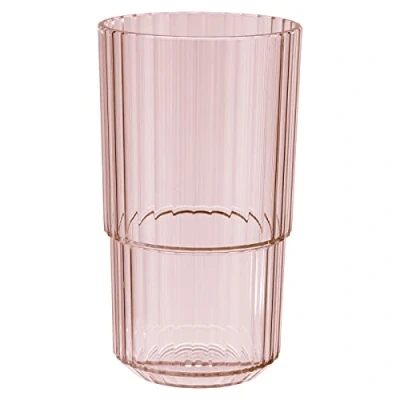 Imagen de APS Linea Vaso de plástico Tritan 0,5 litros, sin BPA, apilable, irrompible, reutilizable y apto para lavavajillas, 500 ml, rosa claro