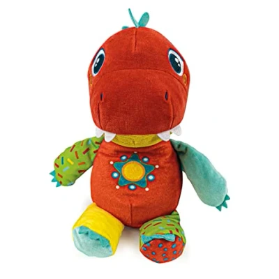 Imagen de Clementoni Milo Il Mio Dinosauriro Peluche Desarrollo Multisensorial, Interactivo, Educativo, Juego Niño 6 Meses, Lavable a máquina, Color Italiano, Medium, 17773
