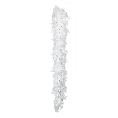 Imagen de Boland 29283 Boa de Plumas Glamour, color plata blanco, Talla única (Ciao Srl 29283)