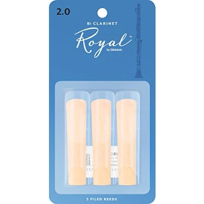 Imagen de Rico Royal 2.0 Strength Reeds for Bb Clarinet (Pack of 3)