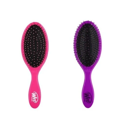 Imagen de Wetbrush Original Detangler With Ultra Sift Intelliflex Bristles to Gently Separate Knots Ease, Does Not Rip Hair, For All Hair Types, Pink &amp; Purple BUNDLE