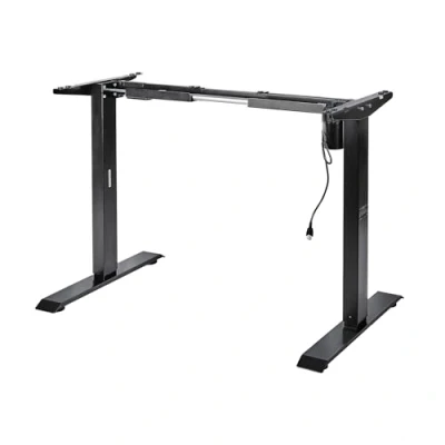 Imagen de Iris Ohyama, Escritorio regulable en altura/Escritorio de ordenador/Mesa sin tablero, Moderno, Puertos USB, Resistente, Diseño, Oficina,Hogar HADFRB Negro