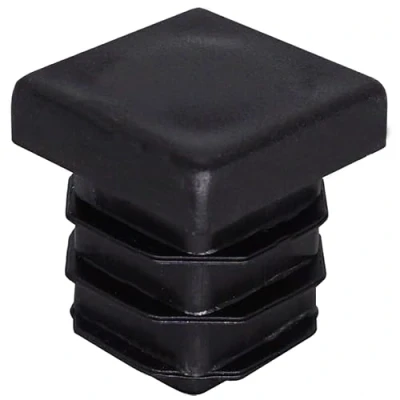 Imagen de SKIR&#039;CO 20 tapones cuadrados de plástico 18 x mm, tapas tubo mate, insertos cuadrados, para postes valla, color negro RAL 9005