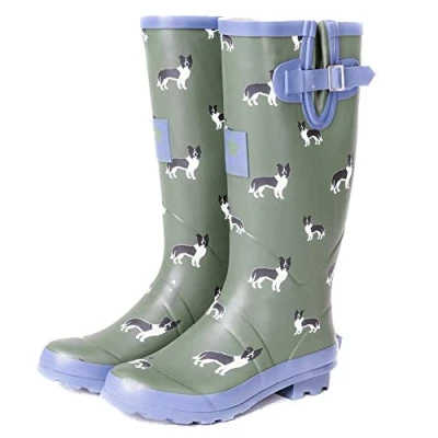 Imagen de Onlineshoe Planas De Las SeÃoras Femenina Wellie Funky Wellington Botas Lluvia Festival Colores Surtidos. UK7 EU40 US9 AU8 Sheepdog