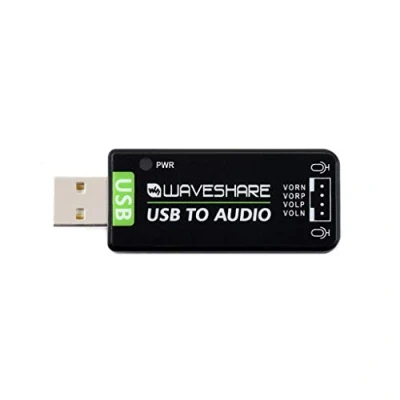 Imagen de Coolwell Waveshare USB Sound Card Audio Module for Raspberry Pi/Jetson Nano,Driver Free, External Converter,Recording and Playback Support