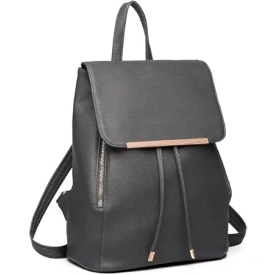 Imagen de Miss Lulu mochila pequeña impermeable para mujer, de ciudad, moderna piel sintética viajes, trabajo, escuela