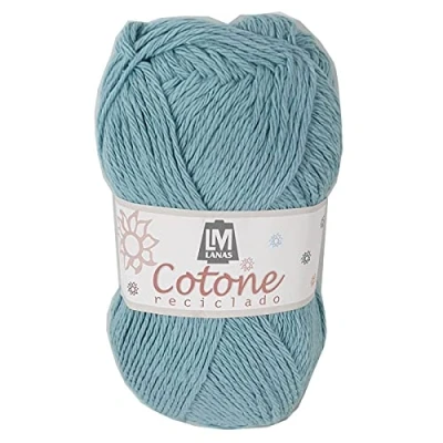 Imagen de Cotone de LM en ovillos 100 gramos y 155 metros, para tejer con agujas del 4 5 o ganchillo 3½ 4½. Color Celeste 313