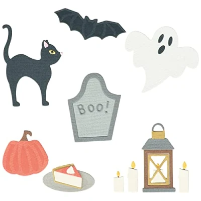 Imagen de Sizzix, motivos de Halloween Juego troqueles Thinlits, 14 piezas, Jennifer Ogborn 665950 Capítulo 3 2022, Plástico Papel, One Size