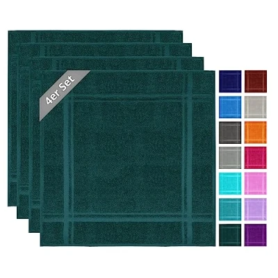 Imagen de Lashuma Linz, Set de 4 Trapos Cocina para secar Paños 100% algodón, Verde ópalo, 50 x cm