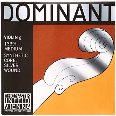 Imagen de Dominant Strings 133 3/4 Cuerda para violín de entorchado plateado en Sol,