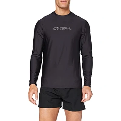 Imagen de ONEILL WETSUITS Basic Skins L/S Rash tee Chaleco Vest, Hombre, Negro, Small