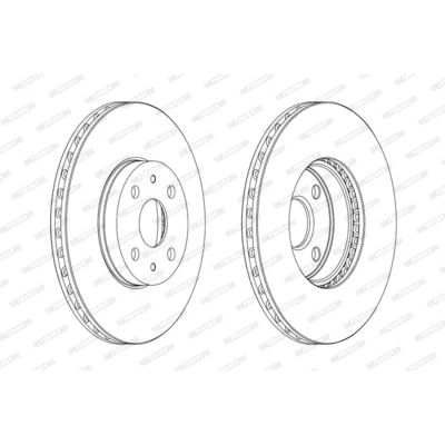 Imagen de FERODO PREMIER Coat+ disc DDF1780C Disco de freno 275 22 4 100 ventilado revestido sin tornillos TOYOTA: Yaris II Hatchback, III Hatchback