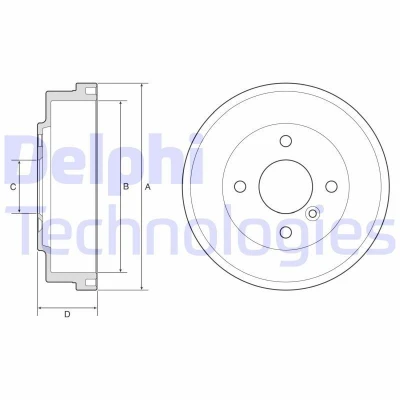 Imagen de Tambor de freno DELPHI BF627