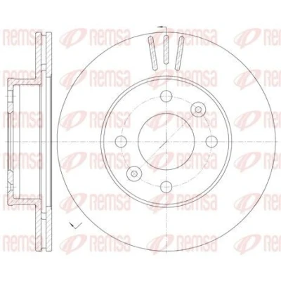 Imagen de REMSA 6990.10 Disco de freno Eje delantero 241, 241 18 4 ventilado KIA: Picanto I, II, HYUNDAI: i20 I Hatchback, i10