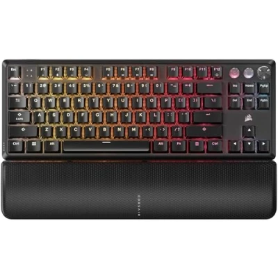 Imagen de Corsair K70 Pro TKL RGB Magnético Mecánico con Cable Teclado para Juegos Interruptores Hiperimpulsores MGX prelubricados Activador Hall Effect Rapid Hyper Polling de 8000 Hz QWERTY NA