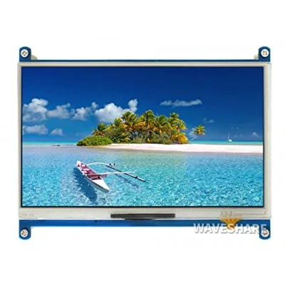 Imagen de Waveshare 7 Inch Display for Raspberry Pi 4 Resistive Touchscreen 1024x600 Resolution HDMI LCD IPS Monitor with 170View Angle Support All Driver Provided/PC(No Touch PC)