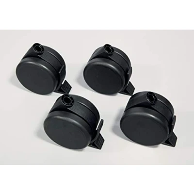 Imagen de SIGEL MU051 Ruedas para el soporte Meet up, Ø 7,5 cm, suelos duros y suaves, negro, 4 ud.