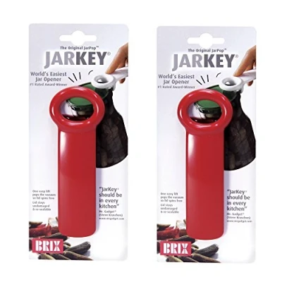Imagen de Brix 70712/2 JarKey Abrellaves de tarro original (plástico, rojo)