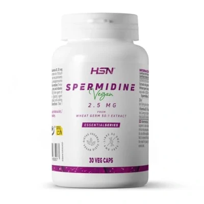 Imagen de Espermidina 2,5 MG por cápsula de HSN 30 Cápsulas Vegetales Extracto 100% Natural equivalencia Germen Trigo 12500 con Zinc y vitamina B1 No GMO, Vegano, Sin Aditivos estéticos